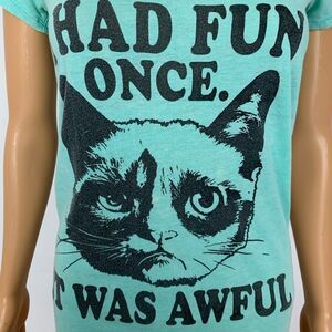 Grumpy Cat I Had Fun Once It Was Awful T Shirt Sm